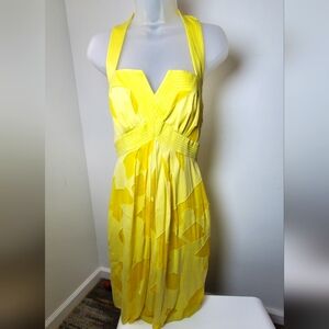 Catherine Malandrino Yellow Halter Dress